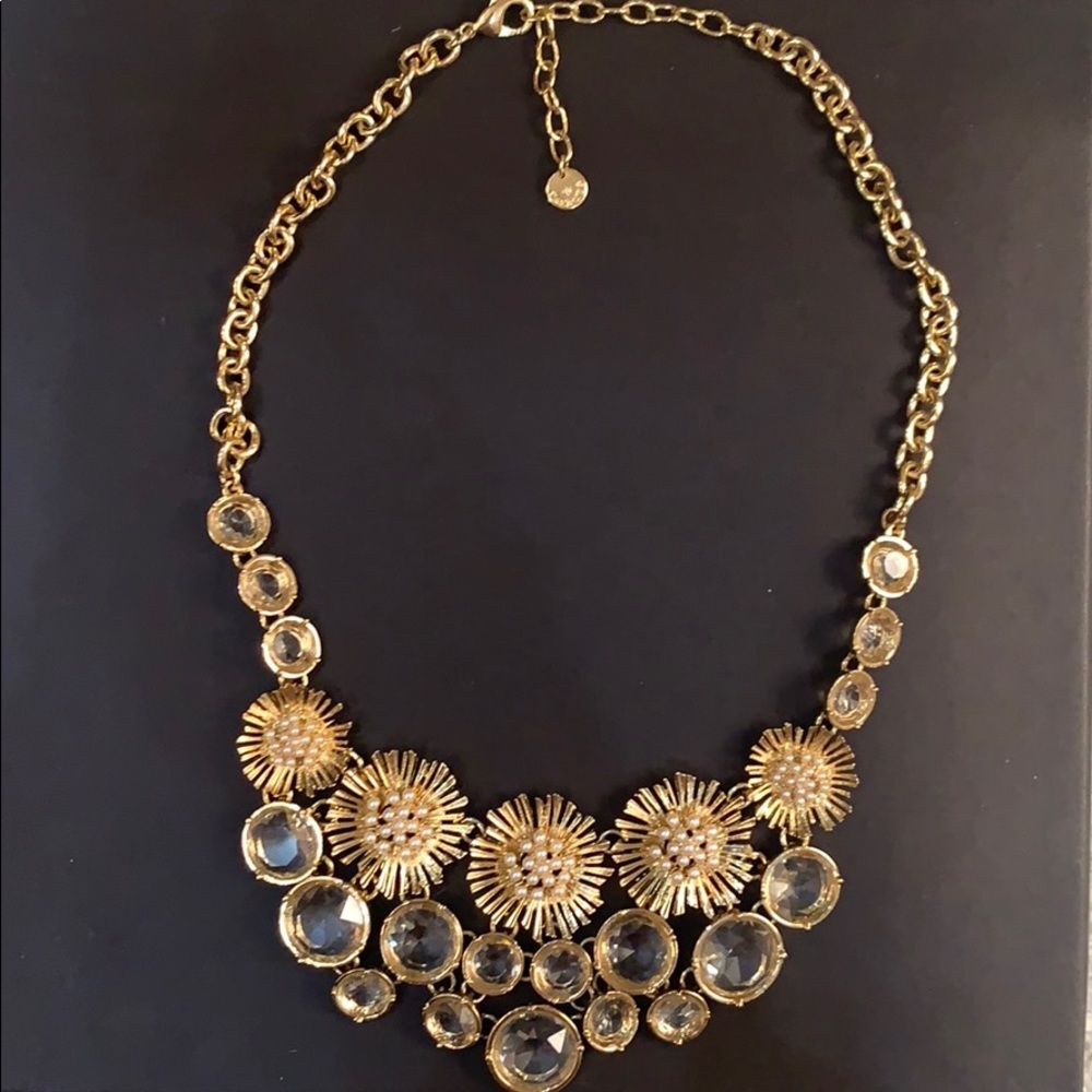 J. Crew “like” Statement Necklace - Gold Flowers